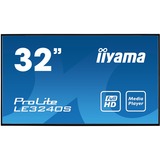 iiyama LE3240S-B3 visualizzatore di messaggi Pannello piatto per segnaletica digitale 80 cm (31.5") LED 350 cd/m² Full HD Nero 16/7 Nero, Pannello piatto per segnaletica digitale, 80 cm (31.5"), LED, 1920 x 1080 Pixel, 16/7