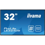 iiyama LE3240S-B3 visualizzatore di messaggi Pannello piatto per segnaletica digitale 80 cm (31.5") LED 350 cd/m² Full HD Nero 16/7, Public Display Nero, Pannello piatto per segnaletica digitale, 80 cm (31.5"), LED, 1920 x 1080 Pixel, 16/7