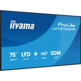 iiyama ProLite LH7575UHS-B2AG, Public Display Nero (opaco)