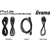 iiyama ProLite LH7575UHS-B2AG, Public Display Nero (opaco)