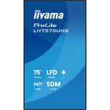 iiyama ProLite LH7575UHS-B2AG, Public Display Nero (opaco)
