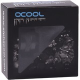 Alphacool 17471 parte e accessorio del sistema di raffreddamento del computer Guarnizione Nero (opaco), Guarnizione, Ottone, Nero, 1/4", 20 mm, 2,2 cm