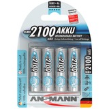 Ansmann 5035052 batteria per uso domestico AA / HR6 Nichel-Metallo Idruro (NiMH) argento, AA / HR6, Nichel-Metallo Idruro (NiMH), 1,2 V, 2100 mAh, Argento