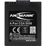 Ansmann Li-Ion battery packs A-PAN CGA S006 Ioni di Litio 800 mAh 800 mAh, 7,4 V, Ioni di Litio