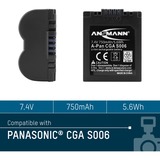 Ansmann Li-Ion battery packs A-PAN CGA S006 Ioni di Litio 800 mAh 800 mAh, 7,4 V, Ioni di Litio