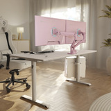 Arozzi AZ-ALZARE-NEO-DUO-PNK, Base per monitor rosa