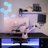 Arozzi AZ-ALZARE-NEO-DUO-PNK, Base per monitor rosa