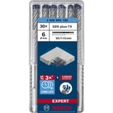 Bosch Expert Punta per martelli SDS plus-7X, Trapano Martello perforatore, Hammer drill bit, 6 mm, 115 mm, Cemento, Pietra, 5 cm