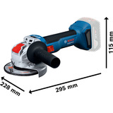 Bosch GWX 18V-8 Professional, 06019N9100 blu/Nero
