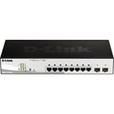 D-Link DGS-1210-08P/E, Interruttore argento/Nero