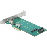 DeLOCK 89047 scheda di interfaccia e adattatore Interno M.2, SATA PCIe, M.2, SATA, A basso profilo, PCIe 4.0, 5 - 50 °C, -25 - 70 °C