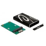 DeLOCK Custodia esterna SuperSpeed USB per SSD mSATA, Disk enclosure Nero