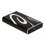DeLOCK Custodia esterna SuperSpeed USB per SSD mSATA, Disk enclosure Nero
