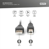 Digitus AK-300105-030-S, Cavo Nero