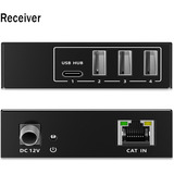 Digitus Set extender CAT USB 3.2 Gen1, 5Gbps, 100 metri, Estensione USB Nero