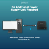 Digitus Set extender CAT USB 3.2 Gen1, 5Gbps, 100 metri, Estensione USB Nero