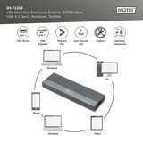 Digitus USB M.2 SSD, Disk enclosure alluminio