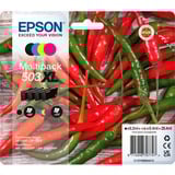 Epson 503XL cartuccia d'inchiostro 4 pz Originale Resa elevata (XL) Nero, Ciano, Magenta, Giallo Resa elevata (XL), Nero, Ciano, Magenta, Giallo, 9,2 ml, 6,4 ml, 4 pz, Confezione multipla
