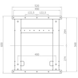 HAGOR VWH-5 2,67 m (105") Nero, Montaggio a parete Nero, 150 kg, 165,1 cm (65"), 2,67 m (105"), 400 x 400 mm