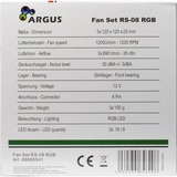 Inter-Tech Argus RS-08 Case per computer Ventilatore 12 cm Nero, Bianco 3 pz Nero, Ventilatore, 12 cm, 1200 Giri/min, 30 dB, 59,47 m³/h, Nero, Bianco