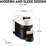 Krups Vertuo Pop XN920 Nespresso by XN9201, Macchina a capsula Nero/Bianco, Macchina per caffè a capsule, 0,56 L, Capsule caffè, 1500 W, Nero, Bianco