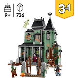 LEGO Creator 3in1 31167 Villa Spettrale, Giocattolo Trasformabile in Nave Fantasma o in Treno, Regalo Creativo per Bambini 9+, Giochi di costruzione Giocattolo Trasformabile in Nave Fantasma o in Treno, Regalo Creativo per Bambini 9+, Set da costruzione, 9 anno/i, Plastica, 736 pz, 1,64 kg