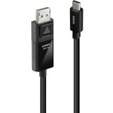 Lindy 43342 cavo e adattatore video 2 m USB tipo-C DisplayPort Nero Nero, 2 m, USB tipo-C, DisplayPort, Maschio, Maschio, Dritto