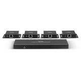 Lindy Extender splitter HDMI e IR a 4 porte Nero