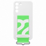 SAMSUNG Silicone Cover con Strap per Galaxy S22+, White bianco/Verde, White, Cover, Samsung, Samsung Galaxy S22+, 16,8 cm (6.6"), Bianco