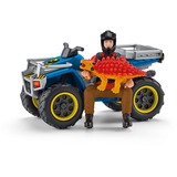Schleich Dinosaurs Fuga su quad davanti al Velociraptor, Gioco figura Dinosaurs and volcano, Research station, 4 anno/i, Multicolore, Plastica