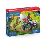 Schleich Dinosaurs Fuga su quad davanti al Velociraptor, Gioco figura Dinosaurs and volcano, Research station, 4 anno/i, Multicolore, Plastica