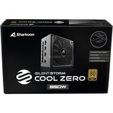 Sharkoon SilentStorm Cool Zero alimentatore per computer 650 W 20+4 pin ATX ATX Nero Nero, 650 W, 100 - 240 V, 50 - 60 Hz, 10 A, Attivo, 120 W