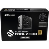 Sharkoon SilentStorm Cool Zero alimentatore per computer 650 W 20+4 pin ATX ATX Nero, Alimentatore PC Nero, 650 W, 100 - 240 V, 50 - 60 Hz, 10 A, Attivo, 120 W