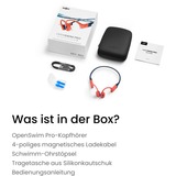Shokz OpenSwim Pro Auricolare Wireless Passanuca Sport Bluetooth Nero, Rosso, Cuffie rosso/Blu-grigio, Wireless, Sport, 200 - 20000 Hz, 27,3 g, Auricolare, Nero, Rosso