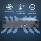 TP-Link TL-MC1400 V3 telaio dell'apparecchiatura di rete 2U grigio, 100-240V, 50/60 Hz, 9.5 V, 0 - 40 °C, -40 - 70 °C, 10 - 90%, Vendita al dettaglio