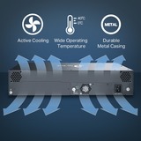 TP-Link TL-MC1400 V3 telaio dell'apparecchiatura di rete 2U, Housing grigio, 100-240V, 50/60 Hz, 9.5 V, 0 - 40 °C, -40 - 70 °C, 10 - 90%, Vendita al dettaglio