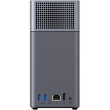 UGREEN DH2300 + 2x 6 TB Seagate IronWolf HDD Pacchetto, NAS Nero