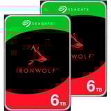 UGREEN DH2300 + 2x 6 TB Seagate IronWolf HDD Pacchetto, NAS Nero