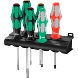 Wera 334/368/6 Set di cacciaviti Kraftform Plus + supporto, Cacciavite Nero/Verde