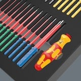 Wera 9751 Inserto in schiuma Kraftform Kompakt VDE Set 1, Cacciavite rosso/Giallo