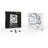 be quiet! Pure Wings 3 120mm PWM White Case per computer Ventilatore 12 cm Bianco 1 pz, Ventola bianco, Ventilatore, 12 cm, 1600 Giri/min, 84,8 m³/h, Bianco