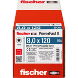 fischer Vite per truciolato PowerFast II 8,0x120 testa svasata TX 