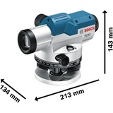 Bosch 0 601 068 401 telemetro 20x 0,3 - 60 m, Leveler blu, -10 - 50 °C, -20 - 70 °F, 135 x 215 x 145 mm, 1,7 kg