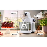 Bosch MUMS6EW13D, Robot da cucina bianco/in acciaio inox
