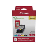 Canon 0332C006 cartuccia d'inchiostro 4 pz Originale Resa elevata (XL) Nero, Ciano, Magenta, Giallo Resa elevata (XL), Nero, Ciano, Magenta, Giallo, 4 pz, Confezione di qualità per foto