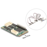 DeLOCK Mini PCIe I/O PCIe full size 4 x Seriale RS-232, 1 x Parallelo 