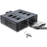 DeLOCK Telaio rimovibile 5,25″ per 8 x 2,5″ HDD / SSD SATA o SAS con serratura, Telaio di montaggio 