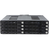 DeLOCK Telaio rimovibile 5,25″ per 8 x 2,5″ HDD / SSD SATA o SAS con serratura, Telaio di montaggio 