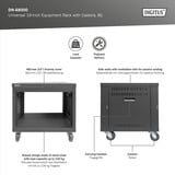 Digitus Rack universale da 19 pollici con ruote, Chassis server rack Nero