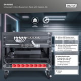 Digitus Rack universale da 19 pollici con ruote, Chassis server rack Nero